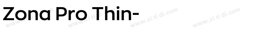 Zona Pro Thin字体转换
